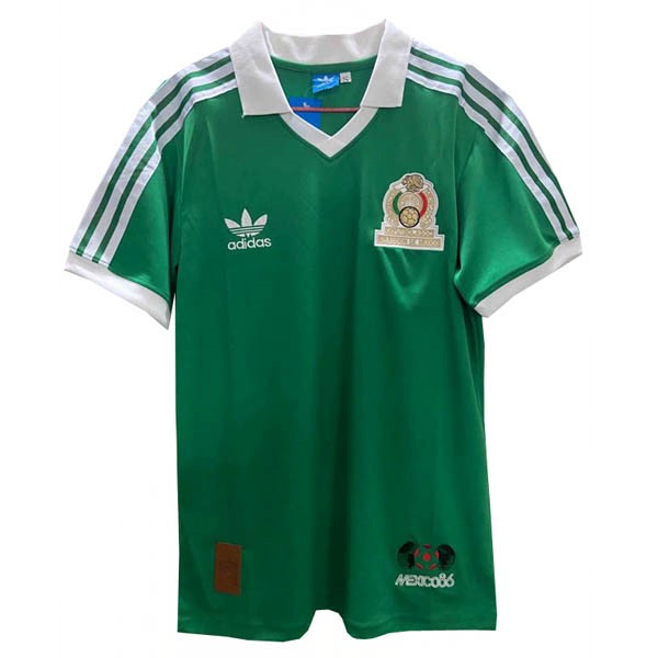 Camiseta Mexico Replica Primera Ropa Retro 1986 Verde